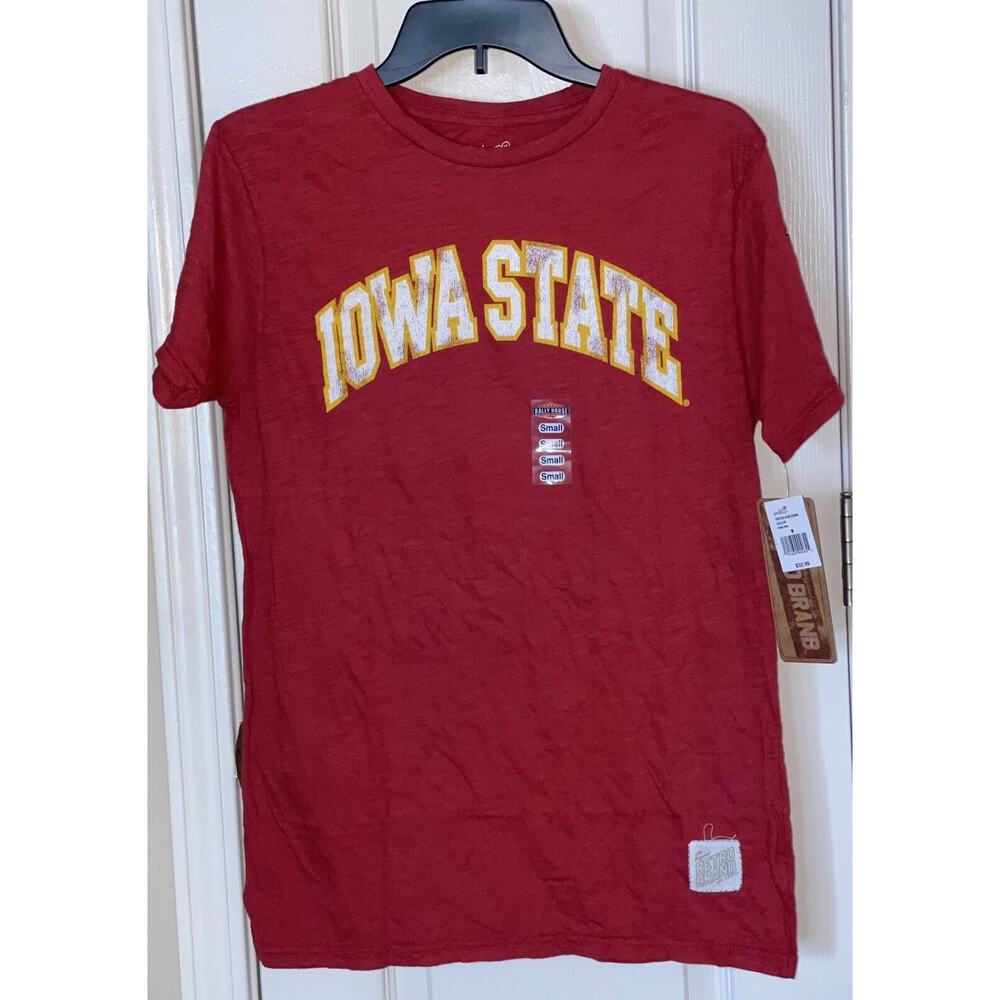 NWT The Original Retro Brand Iowa State Unisex Red Short Sleeve Shirt Size Small